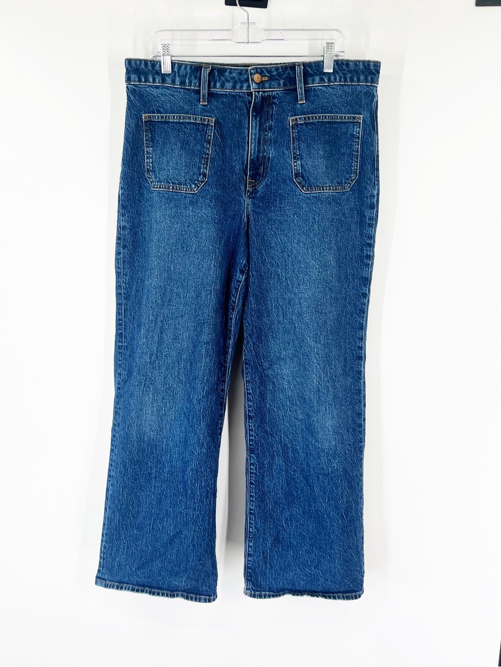 J. Crew Factory Curvy Full-Length Slim Wide-Leg Jeans All-Day Stretch